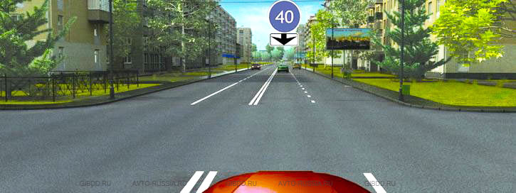 С какой скоростью Вы имеете право продолжить движение в населенном пункте по левой полосе?